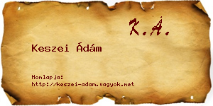 Keszei Ádám névjegykártya